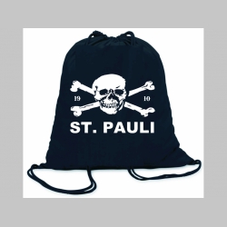 St. Pauli - ľahké sťahovacie vrecko ( batôžtek / vak ) s čiernou šnúrkou, 100% bavlna 100 g/m2, rozmery cca. 37 x 41 cm